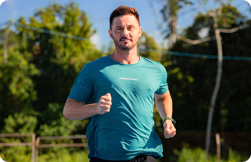 camiseta corrida masculina poliamida